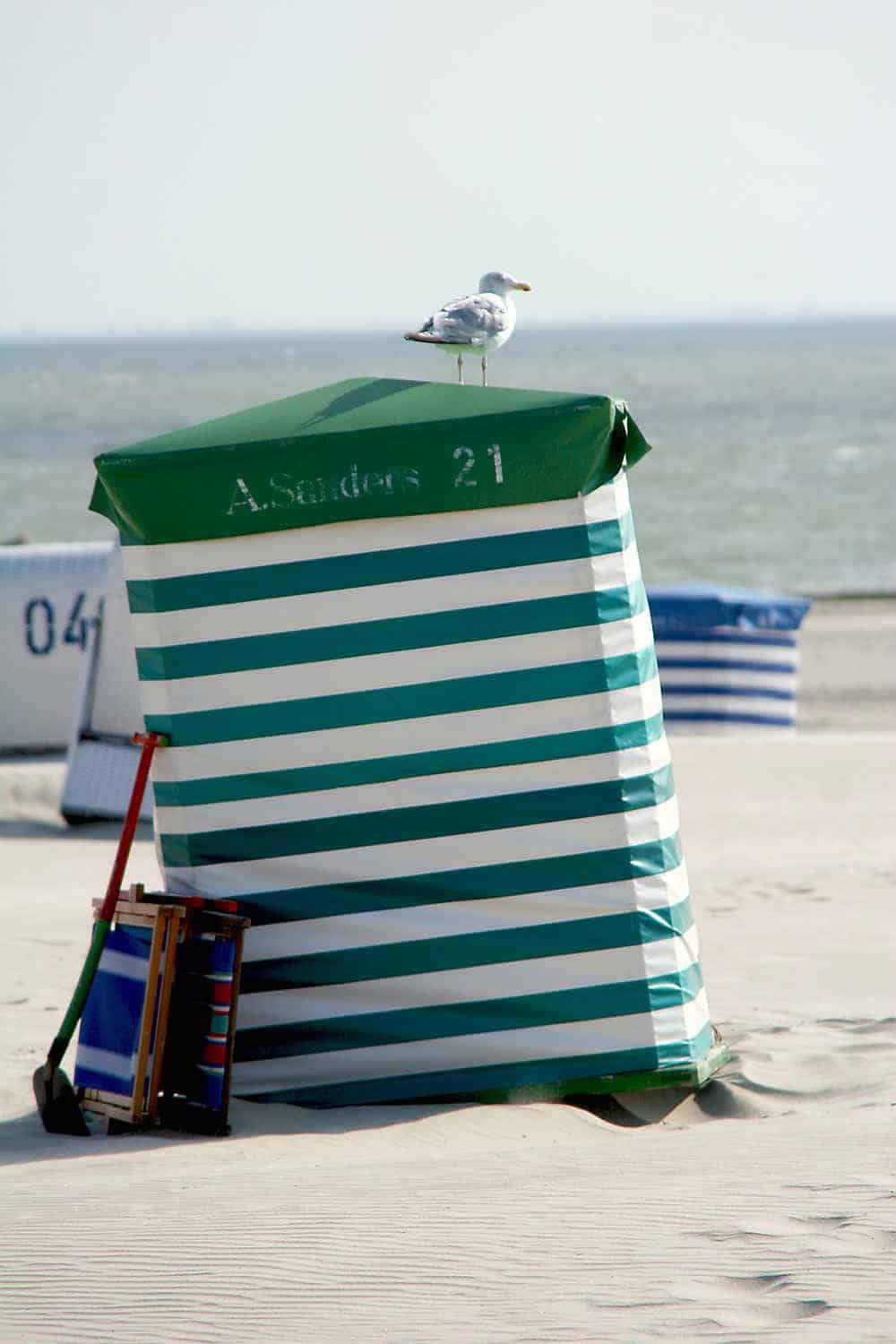 Strandzelt am Strand von Borkum