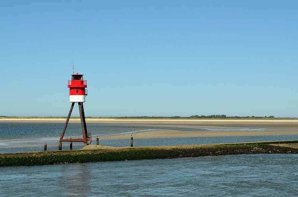 Ebbe der Nordsee auf Borkum