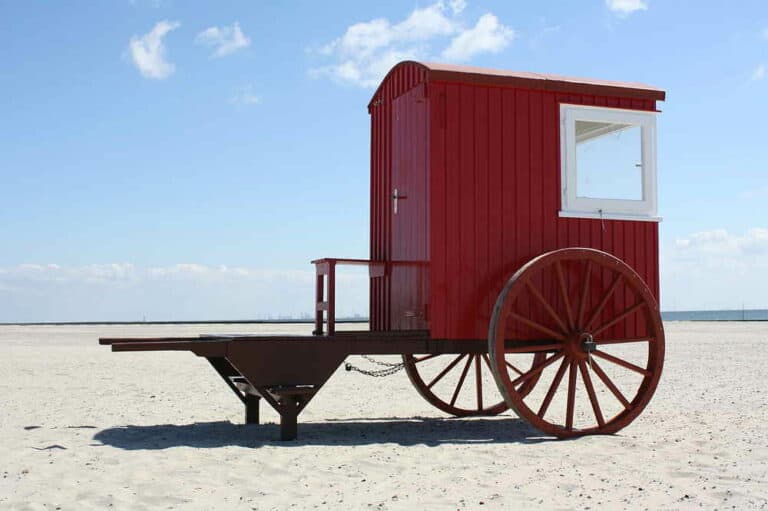 Mehr über den Artikel erfahren Badekarren am Strand von Borkum